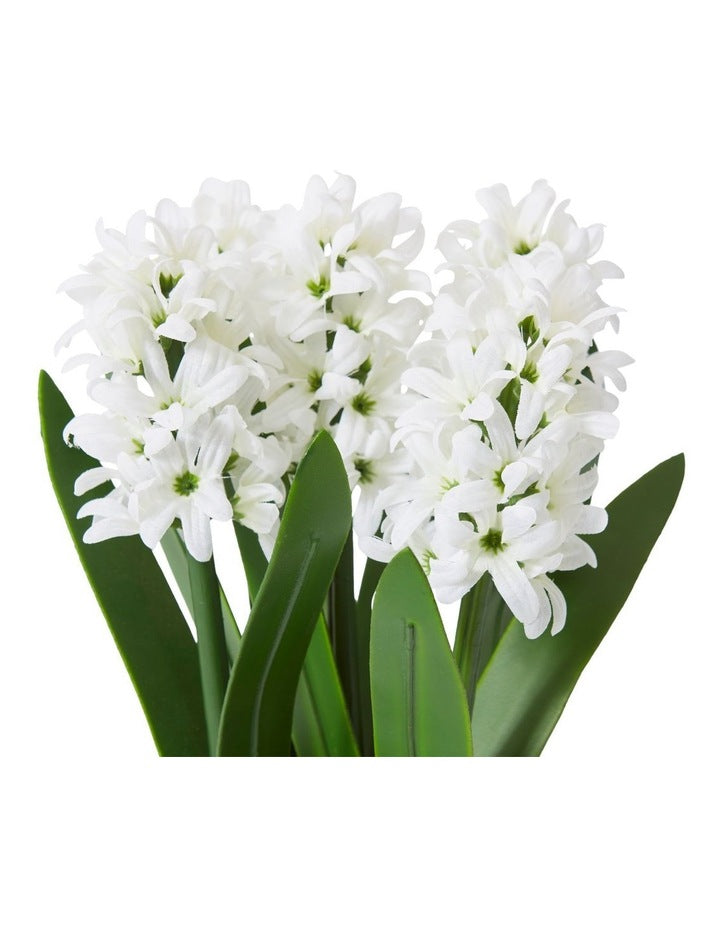 Hyacinths Chinoiserie Bowl in White