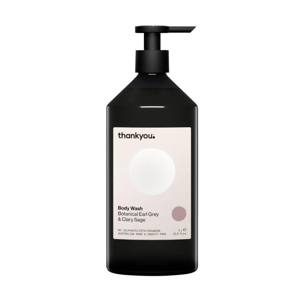 THANKYOU BODY WASH BOTANICAL EARL GREY & CLARY SAGE 1L