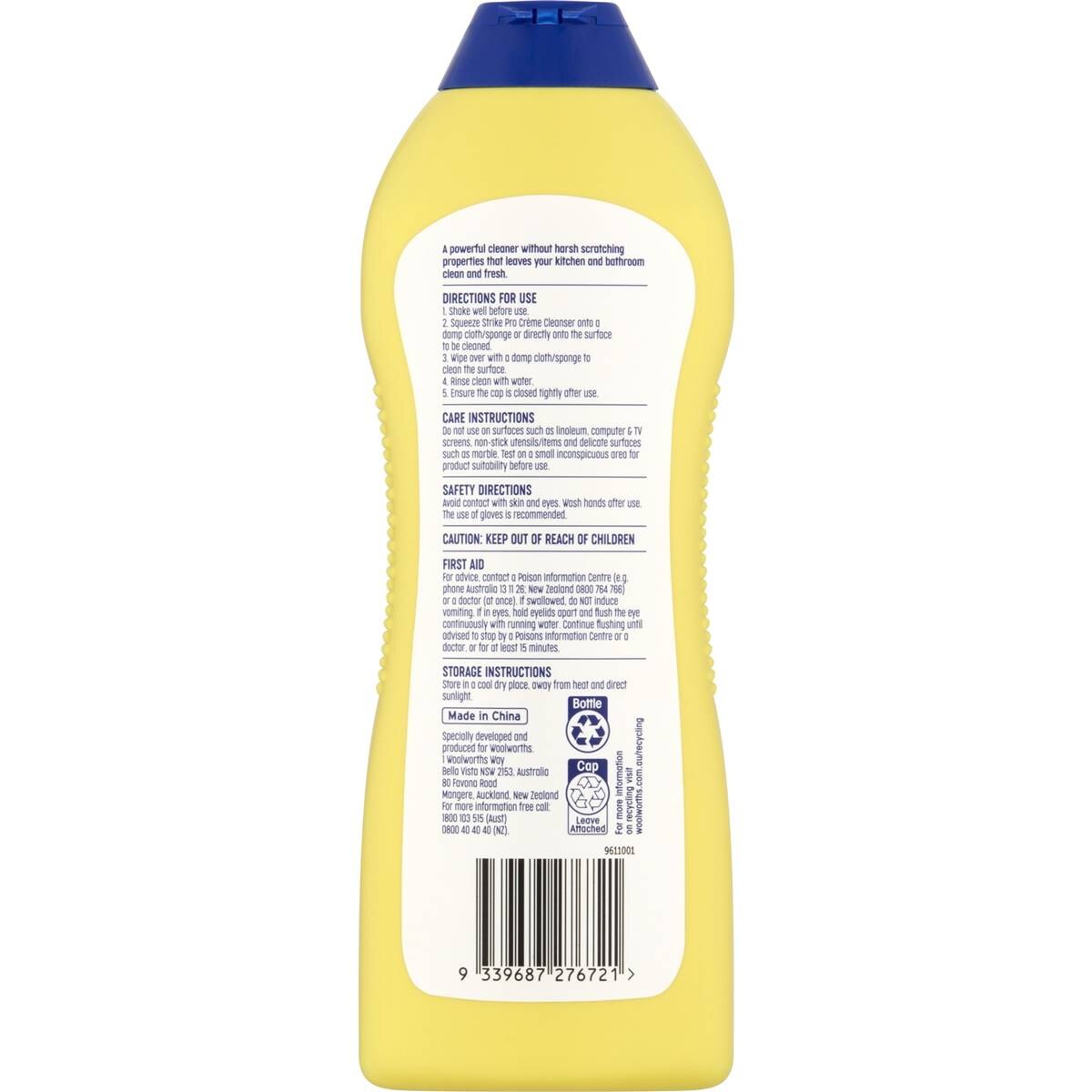 Strike Pro Cream Cleanser Lemon 500ml