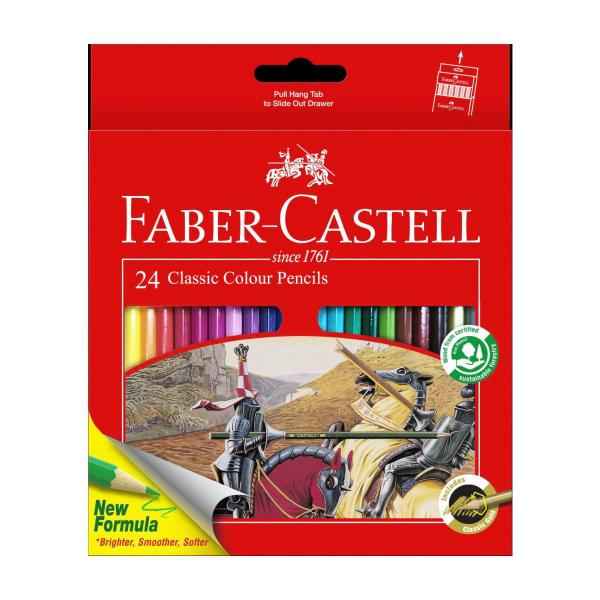FABER CASTELL CLASSIC COLOURING PENCILS 24PK