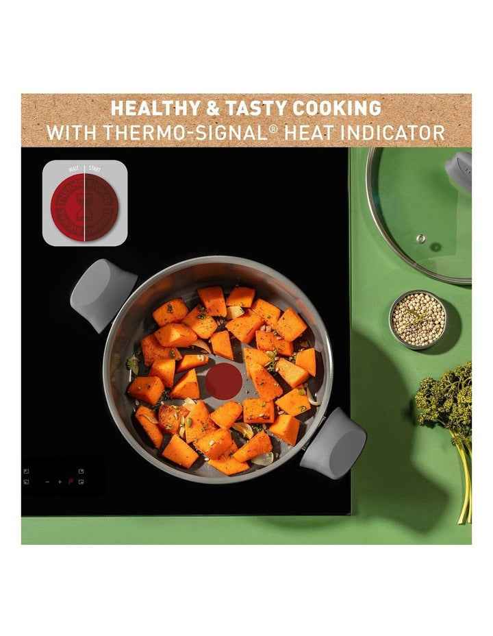 Revive Induction Non-Stick Stewpot + Lid 24cm in Cream