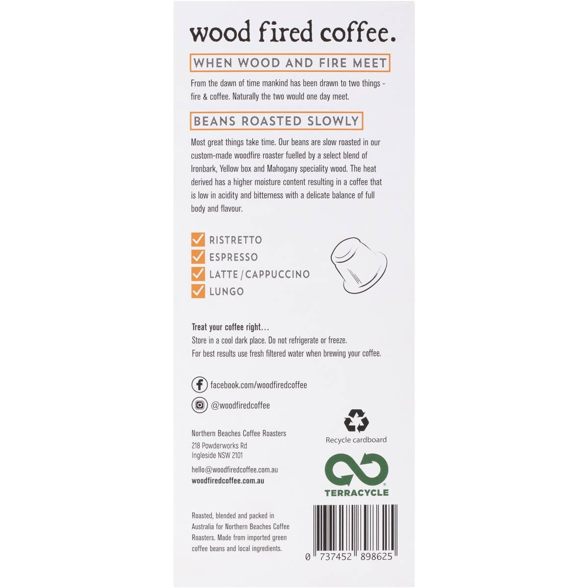 Northern Beaches Wood Fired Coffee Nespresso Compatible Capsules 10 pack