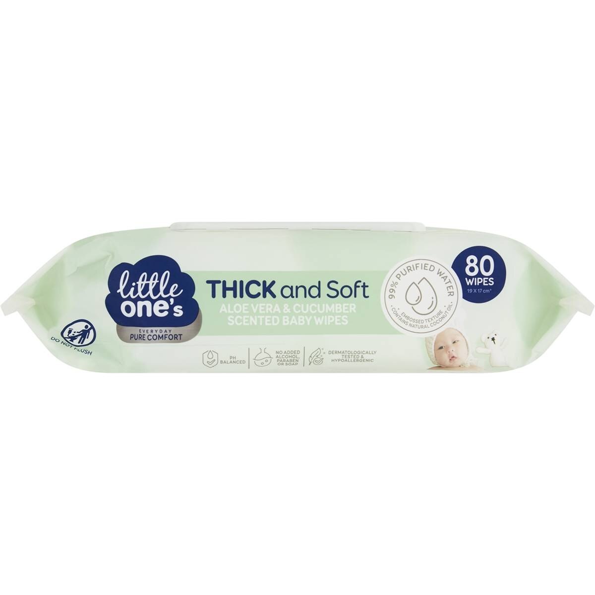 Little One's Premium Thick Scented Baby Wipes 80 Pack