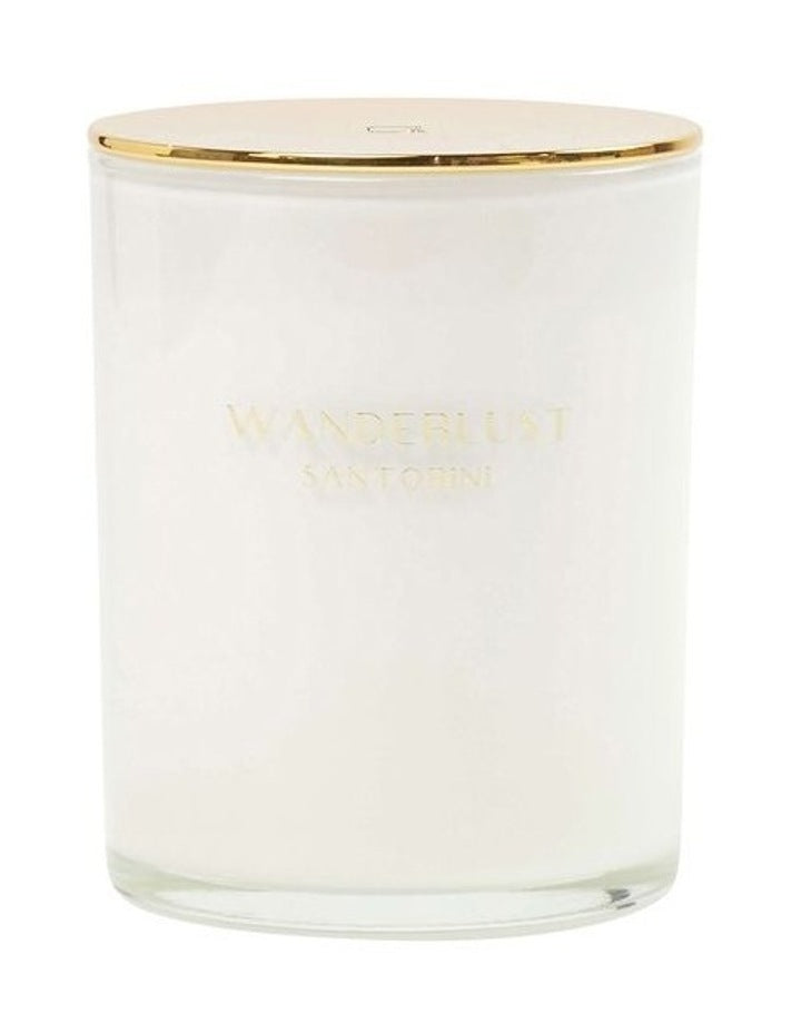 Wanderlust Candle With Lid Santorini 198g 7.5x9cm