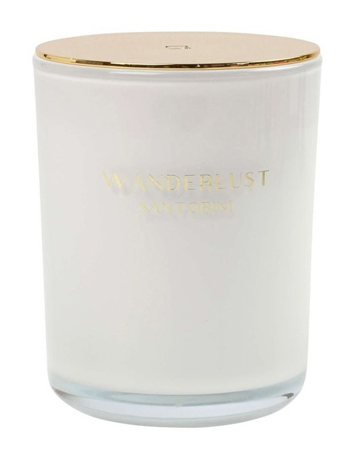 Wanderlust Candle With Lid Santorini 425g 10x12cm