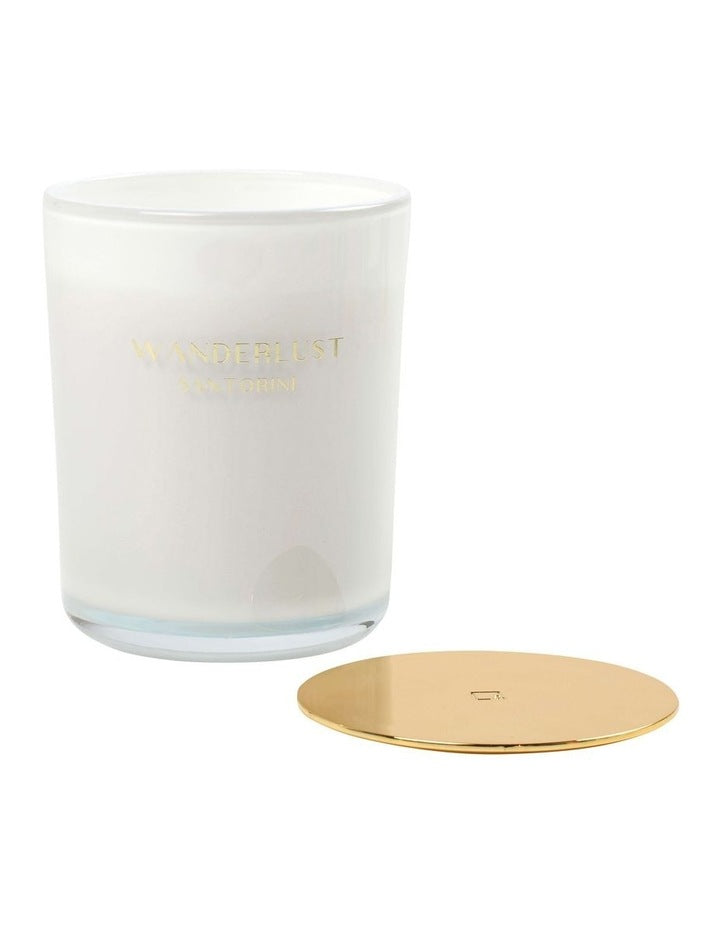 Wanderlust Candle With Lid Santorini 425g 10x12cm