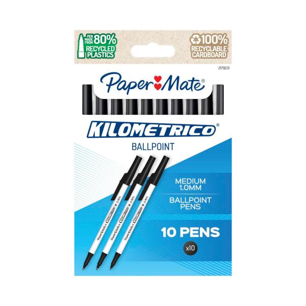 PAPERMATE KILOMETRICO PENS BLACK