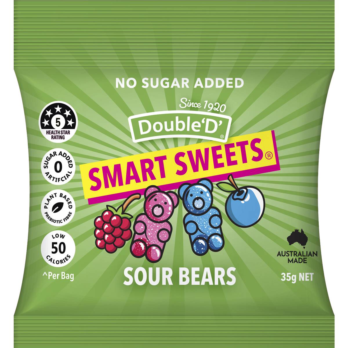 Double 'D' Smart Sweets Sour Gummies 35g