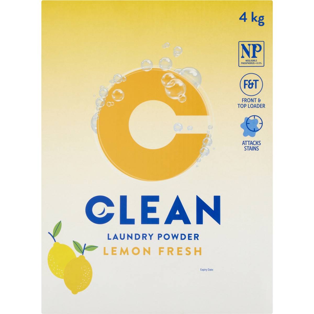Clean Laundry Powder Lemon Fresh 4kg