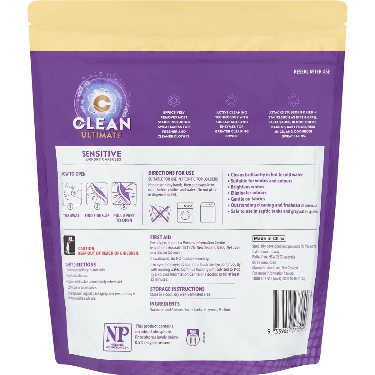 Clean Ultimate Sensitive Laundry Capsules 36 Pack