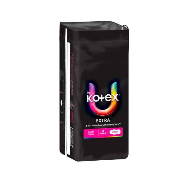 U BY KOTEX MAXI PADS SUPER WING 12 PACK