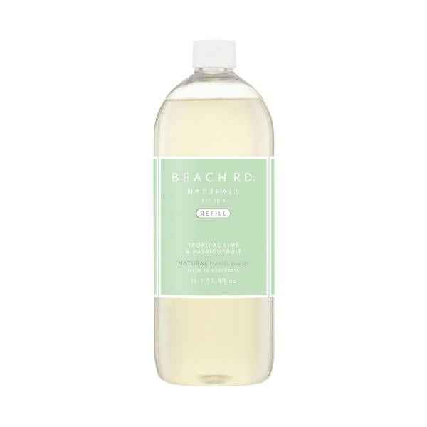 BEACH RD NATURALS TROPICAL LIME + PASSIONFRUIT HANDWASH REFILL 1L