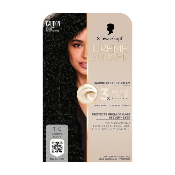 SCHWARZKOPF CREME SUPREME 1-0 NATURAL BLACK