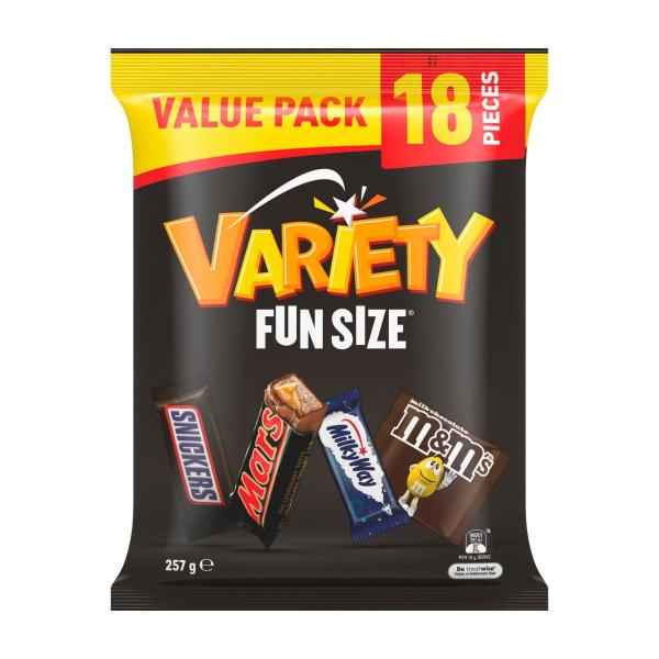 MARS VARIETY FUN SIZE CHOCOLATE PARTY BAG 257G