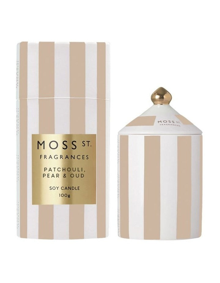 Patchouli, Pear and Oud Mini Ceramic Candle 100g