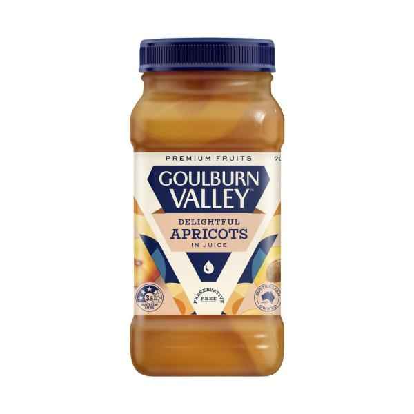 GOULBURN VALLEY APRICOTS IN JUICE:.:700 GRAM