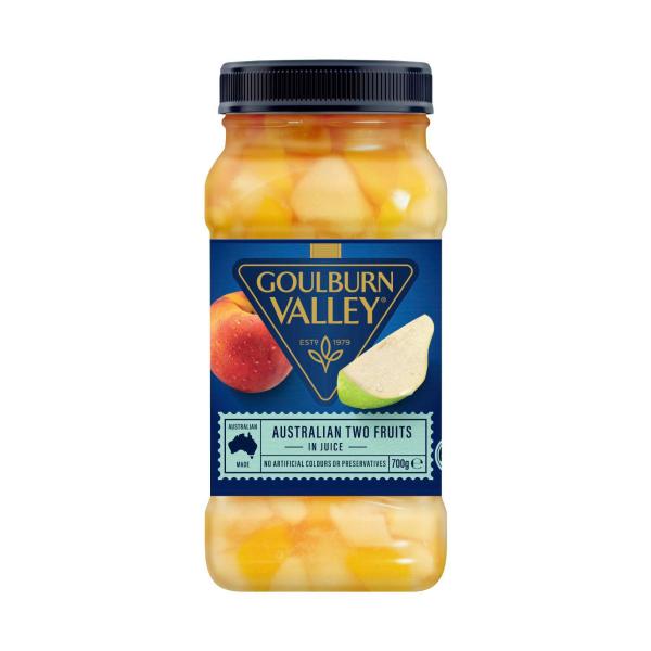 GOULBURN VALLEY TWO FRUITS IN JUICE:.:700 GRAM