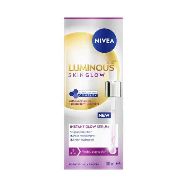NIVEA LUMINOUS SKIN GLOW INSTANT GLOW SERUM 30ML