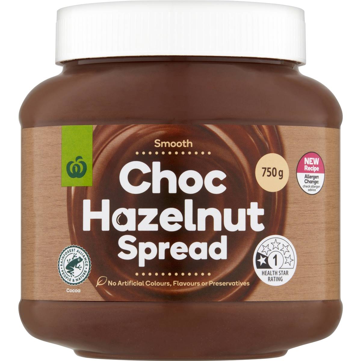 Woolworths Choc Hazelnut Spread 750g