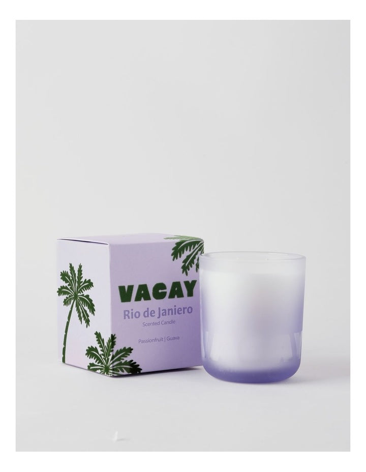Vacay Rio De Janeiro Large Candle 400g in Purple
