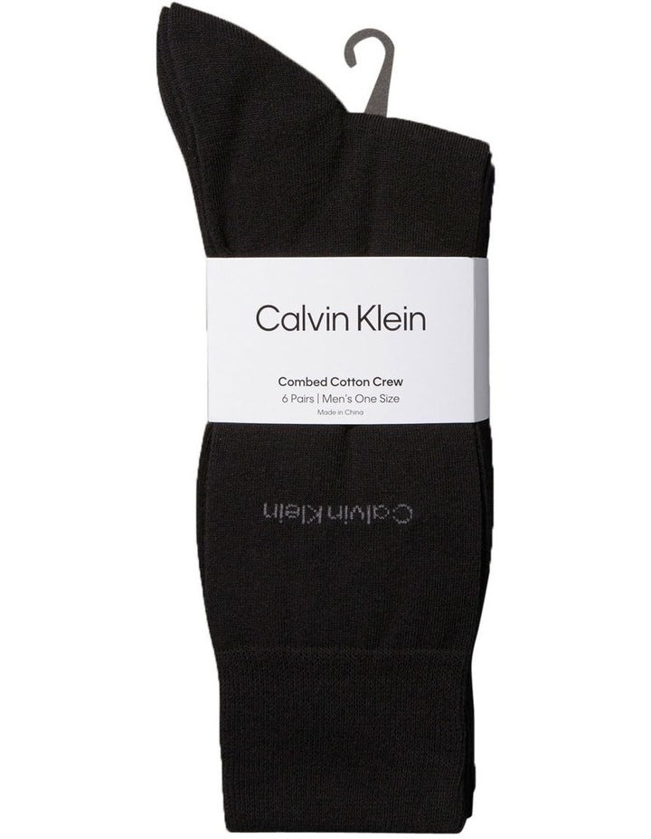 Cotton Socks 6 Pack in Black/Navy