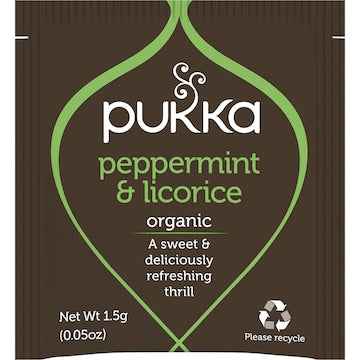 Pukka Peppermint & Licorice Organic Herbal Tea Sachets 20 pack