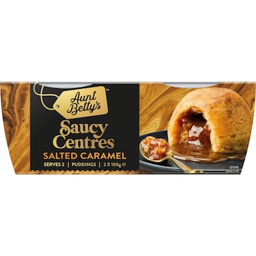 Aunt Betty's Saucy Centres Salted Caramel Puddings 2 pack