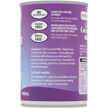 Pandaroo Lite Coconut Milk 400mL