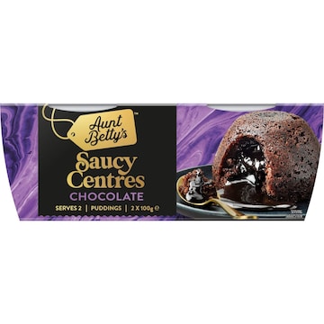 Aunt Betty's Saucy Centres Chocolate Puddings 2 pack