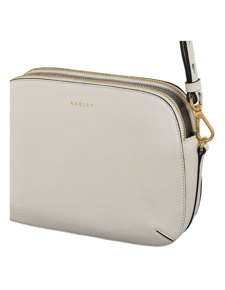 Dukes Place Ziptop Crosbody Bag in Chalk