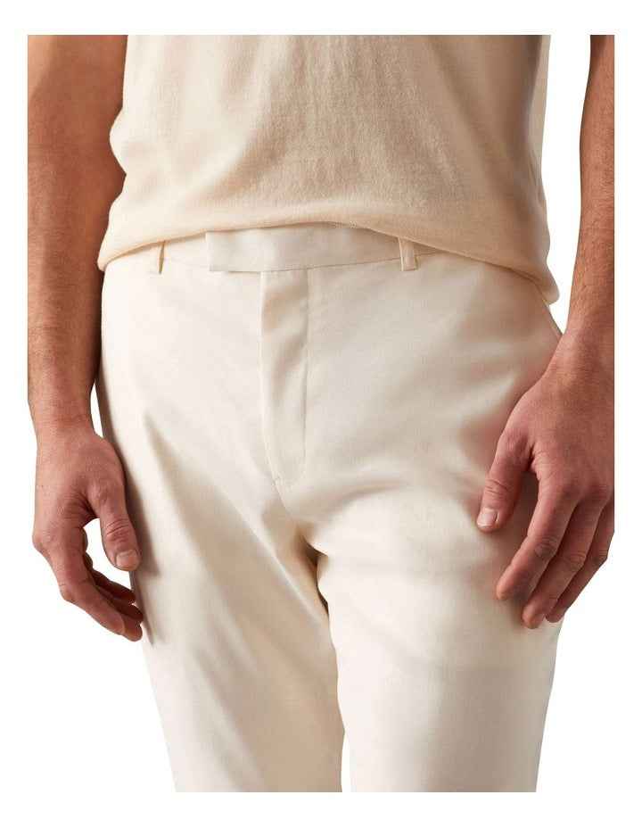 X-Slim Linen Twill Suit Pant in Chalk
