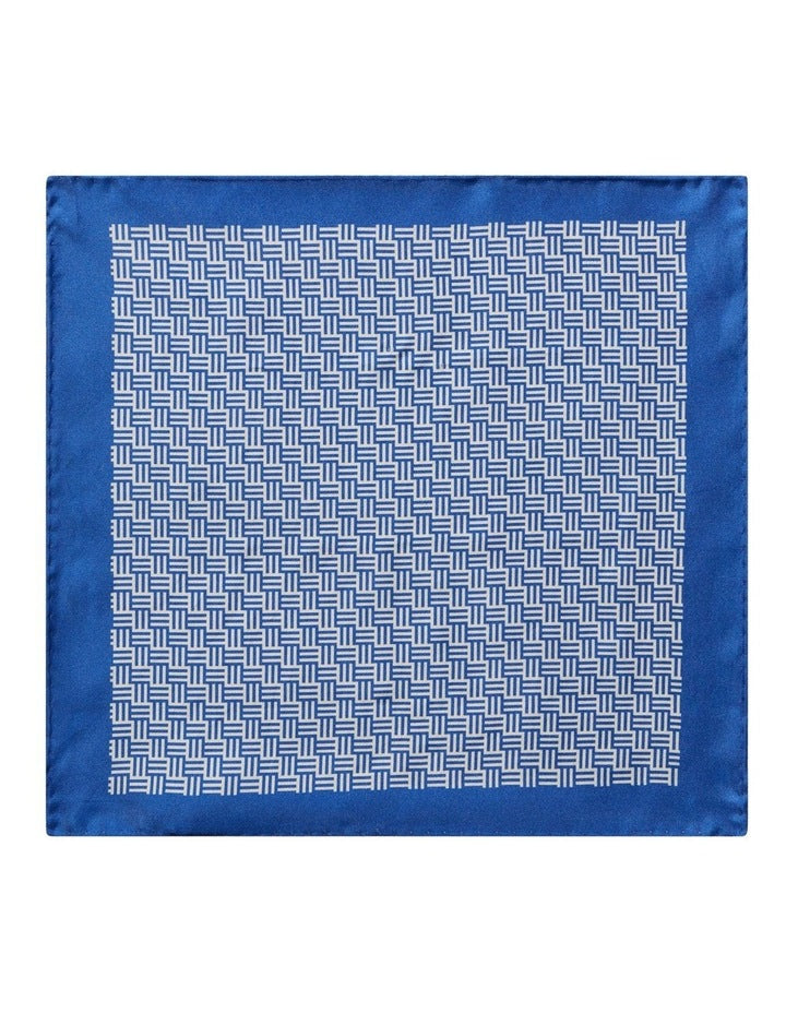 Geometric Pocket Square in Blue