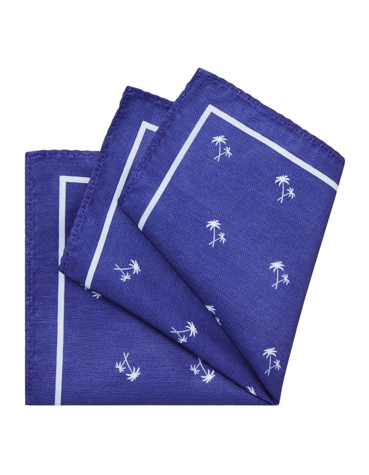 Pocket Square Floral in Navy