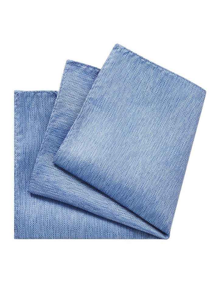 Pocket Square in Dobby Blue