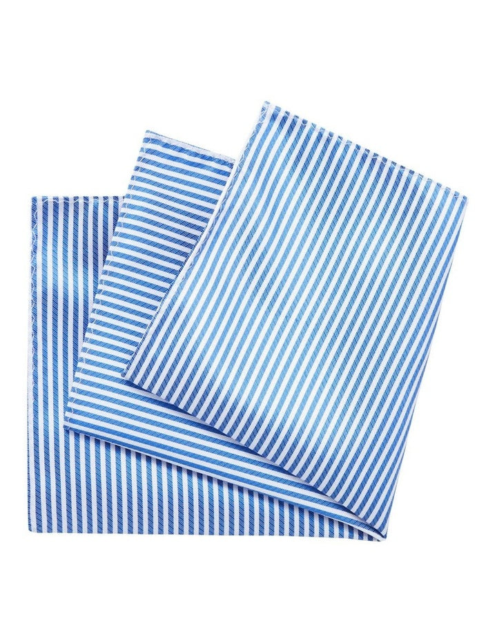 Pocket Square in Stripe White