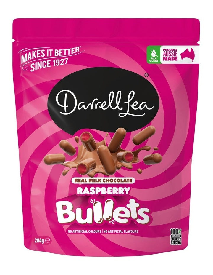 Milk Chocolate Raspberry Bullets 204g