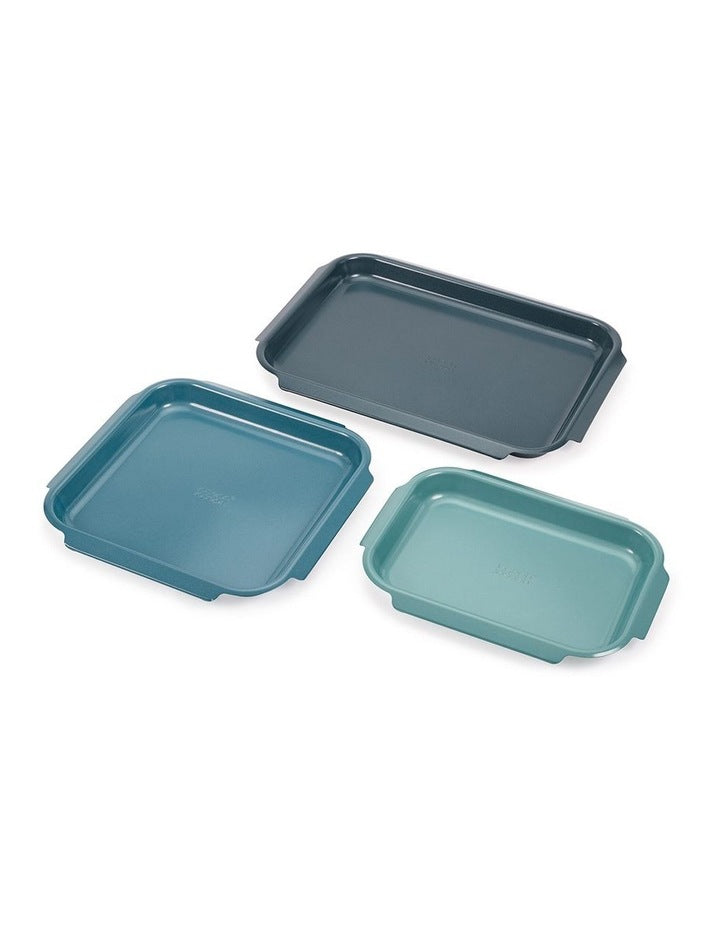 Nest Bake Three Piece Baking Tray Set in Blue