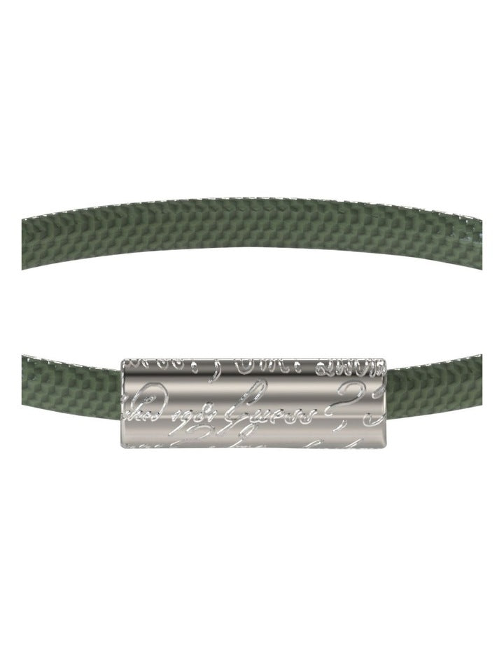 Inscription Bracelet in Green