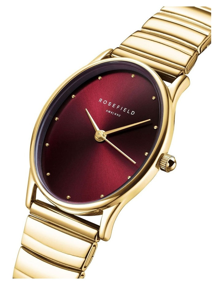 The Oval Half Moon Bracelet Watch in Gold-Tone