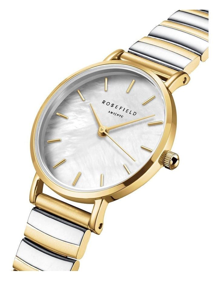 The Small Edit Half Moon Bracelet Watch in Two-Tone