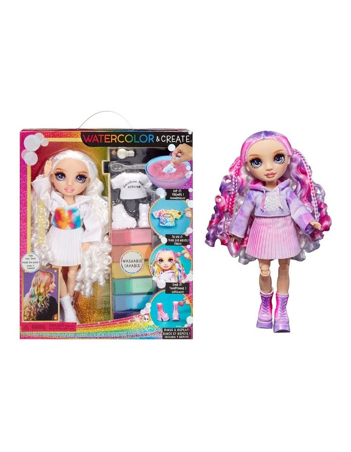 Color & Create New Theme Dolls- Purple Eyes