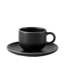 Mikkie Espresso Cup And Saucer in Black
