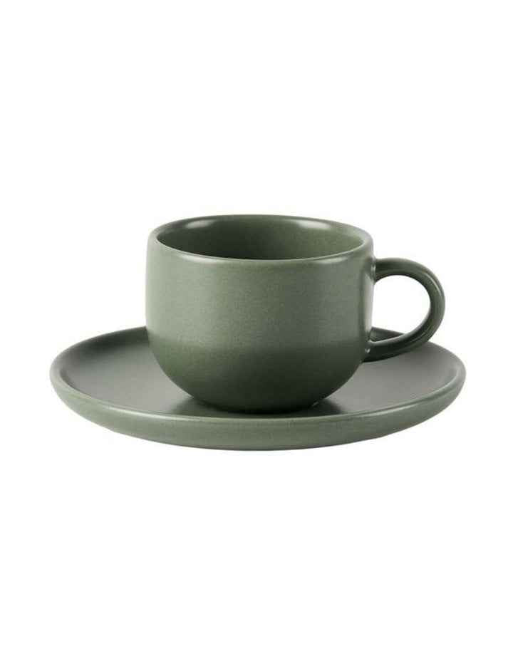 Mikkie Espresso Cup and Saucer in Green