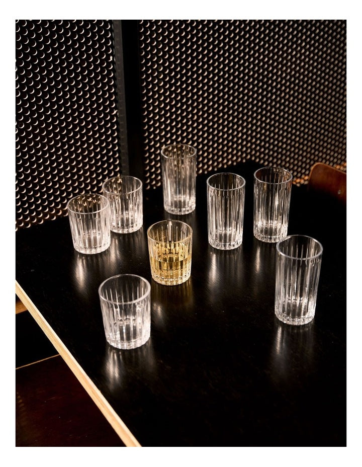 Jonnie Tumbler Set of 4 in Linear Clear