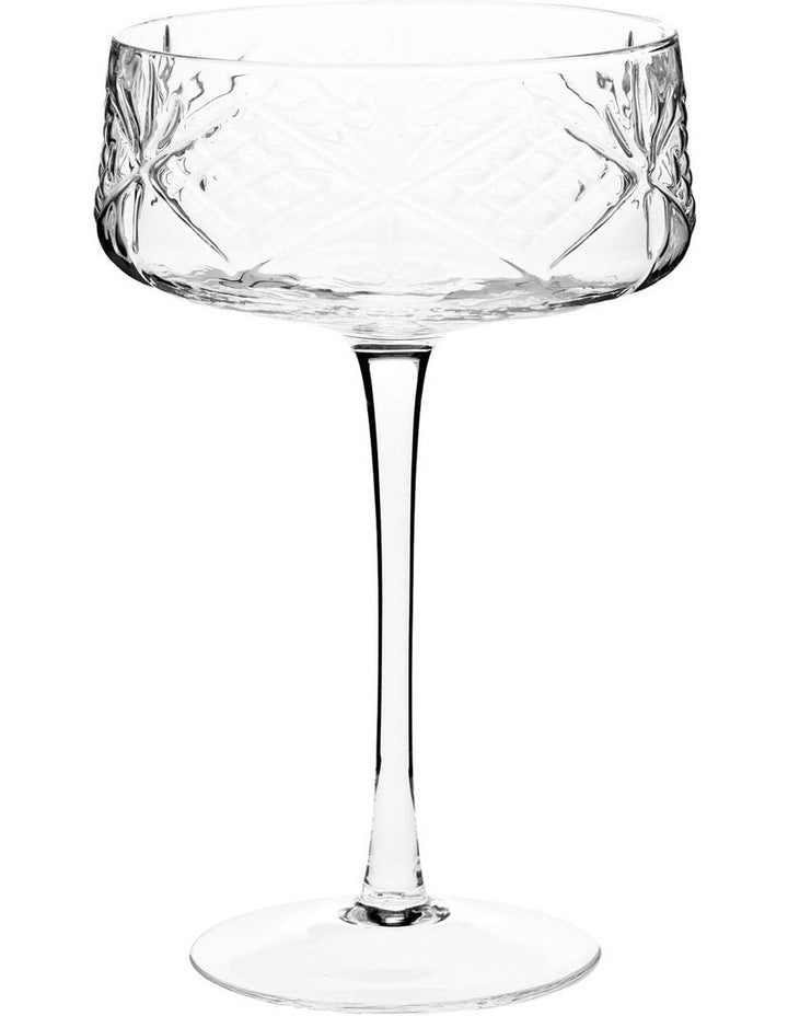 Jonnie Coupe Glass Set Of 4 in Traditional Clear