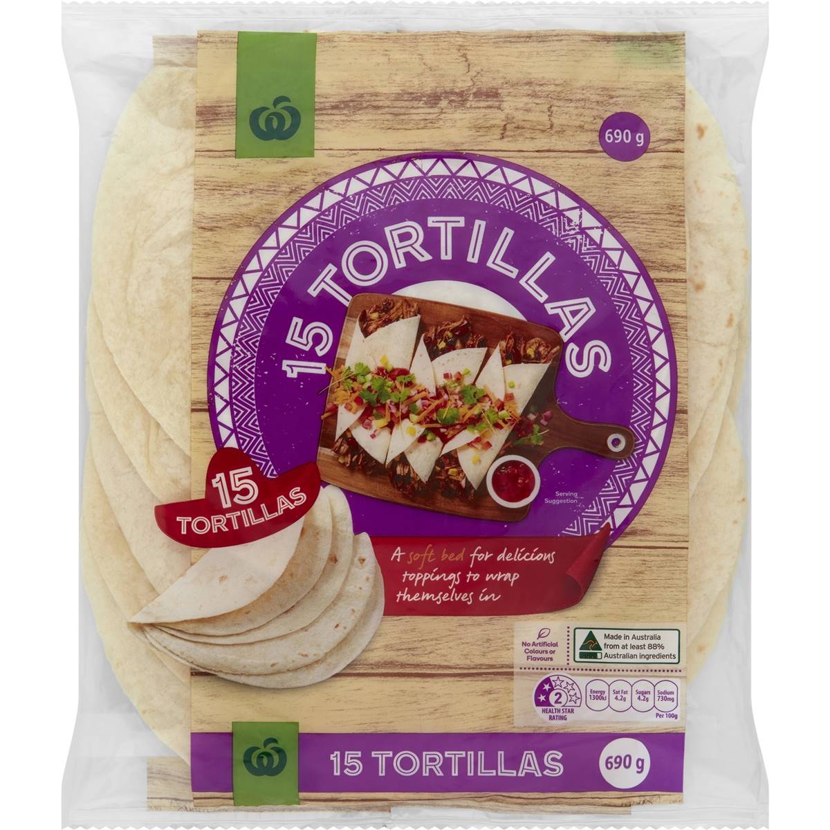 Woolworths Burrito Tortillas 15 Pack