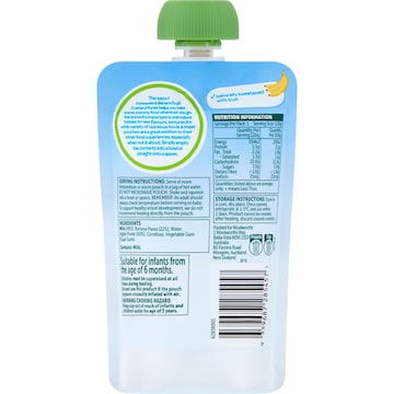 Woolworths Smiling Tums Banana Custard 120g
