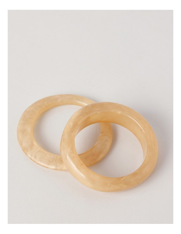 Statement Bangle 2Pk Bangle in Natural