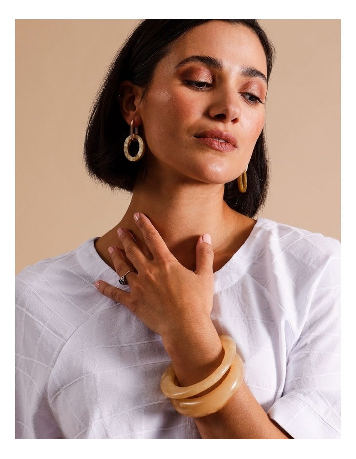 Statement Bangle 2Pk Bangle in Natural