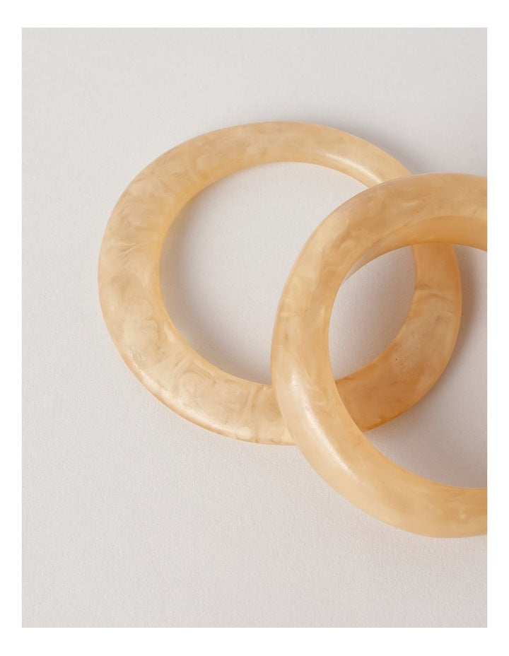 Statement Bangle 2Pk Bangle in Natural
